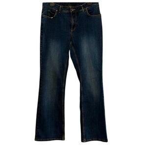 Caslon Women’s Size 12 Blue Bootcut Jeans Mid Rise Stretch Denim Made in Turkey